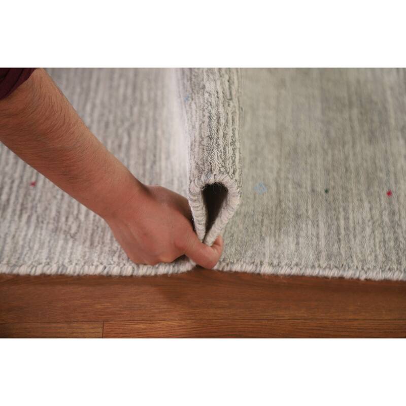 Tribal Beige Gabbeh Runner Rug Hand-knotted Wool Carpet - 2'2"x 9'8"