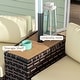 preview thumbnail 11 of 14, Outsunny 8 Piece Patio Furniture Set with 4 Rattan Sofa Chairs & 4 Tables, Outdoor Conversation Set with Storage & Umbrella Hole