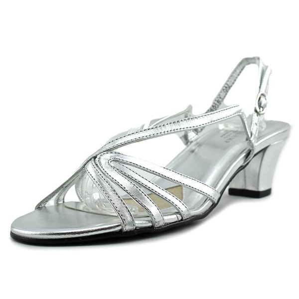 Mark Lemp By Walking Cradles Leash Women W Open Toe Leather Silver Sandals