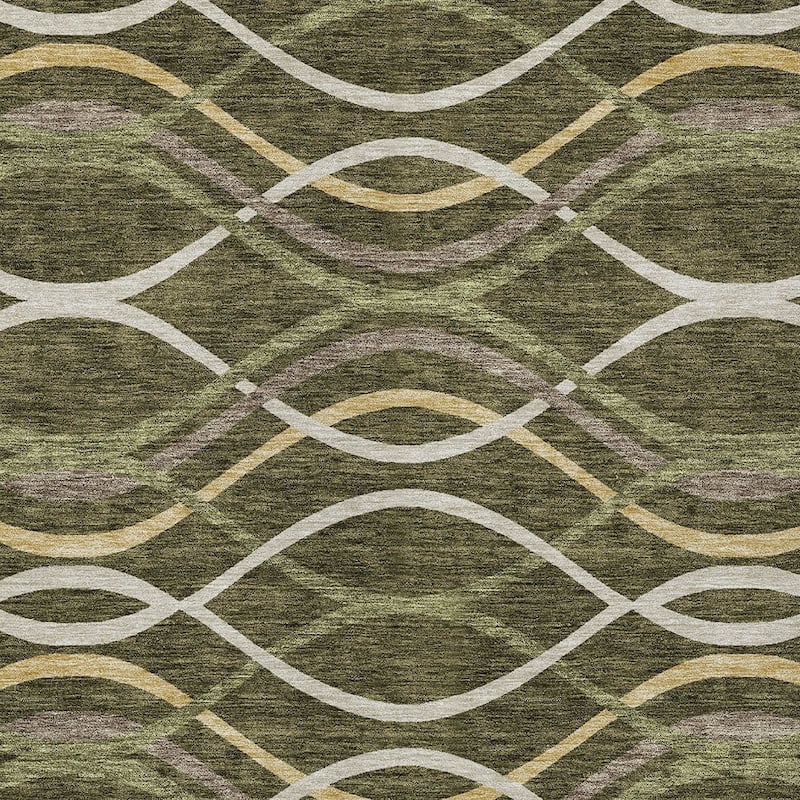 HomeRoots Abstract Transitional Rectangle Outdoor Rug
