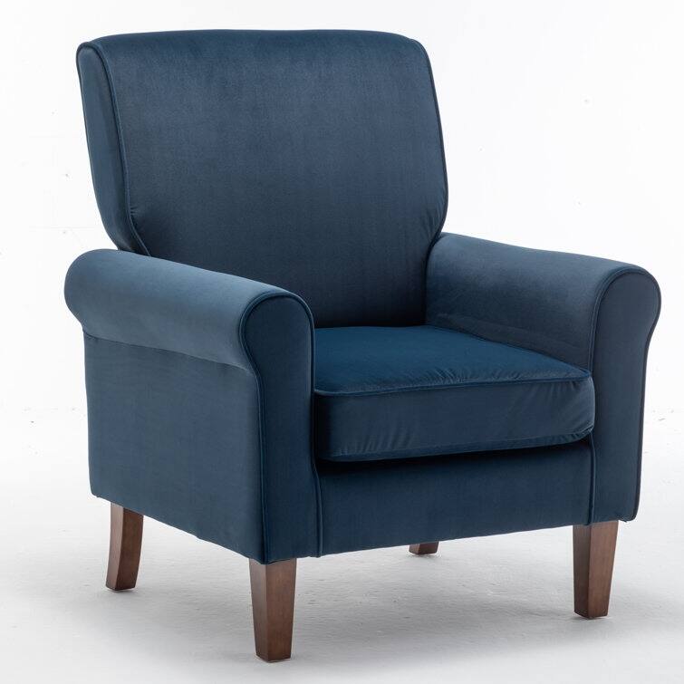 Classic Kentin Velvet Armchair - Black