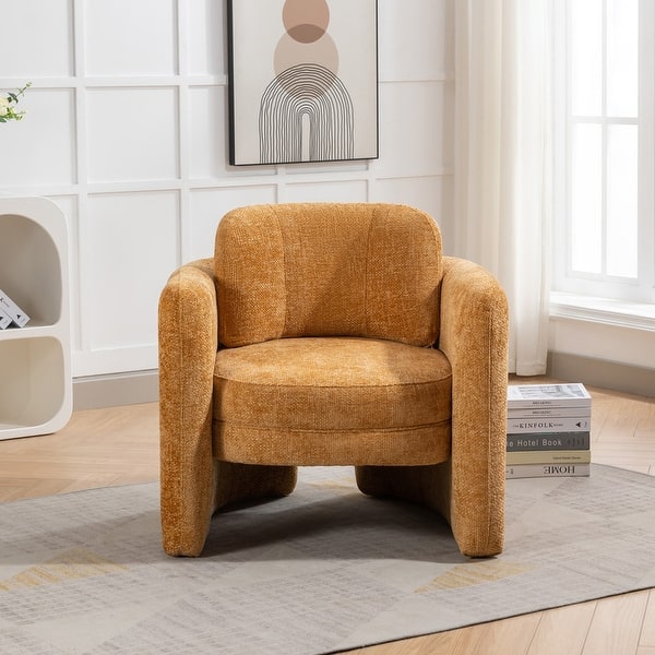 Mid Century Modern Barrel Chair, Accent Chair Upholstered Armchair