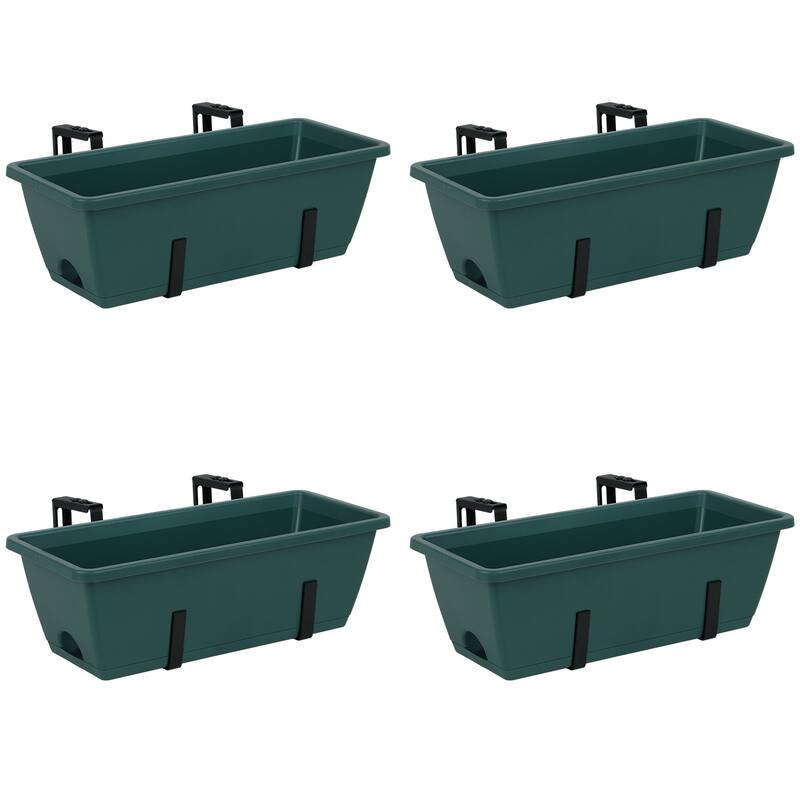 16.9 Inch Balcony Railing Planter Box