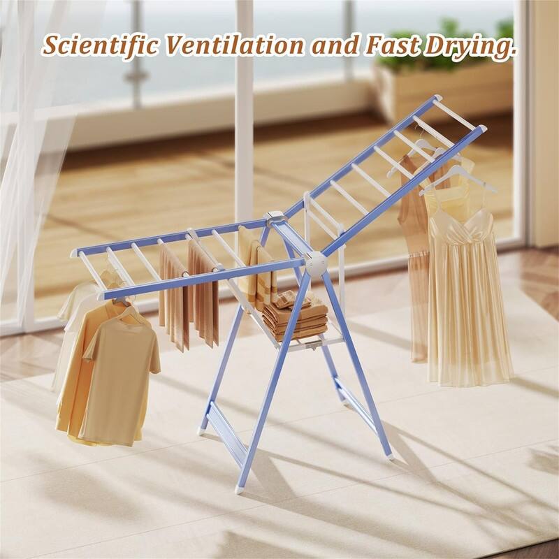 Clothes Drying Rack,63 Inches Foldable Aviation Aluminum Alloy Drying Rack,