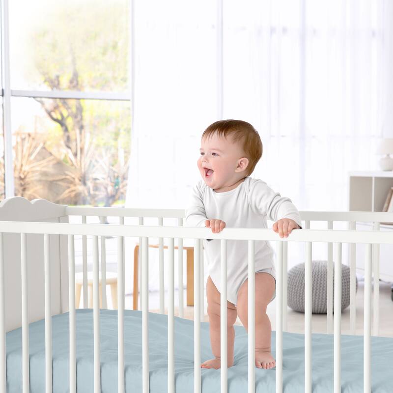 Sweet Jojo Designs Slate Blue Collection Boy Fitted Crib Sheet - For the Construction Truck Transportation Collection