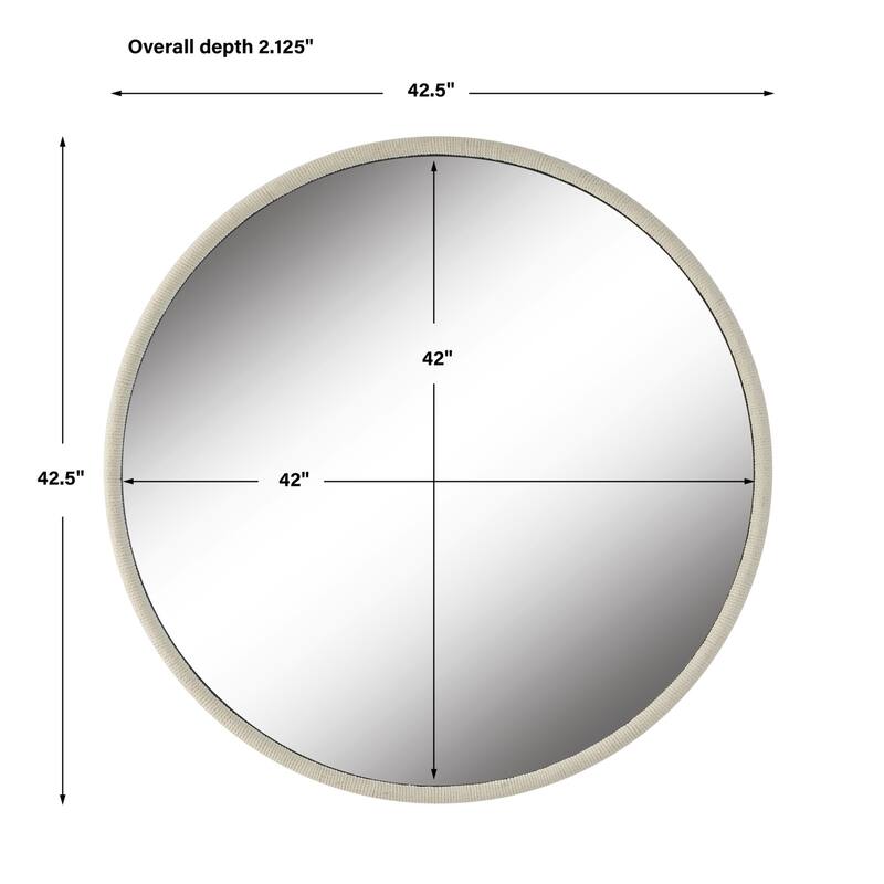 Uttermost 09908 Ranchero 42-1/2" Diameter Circular Framed Bathroom