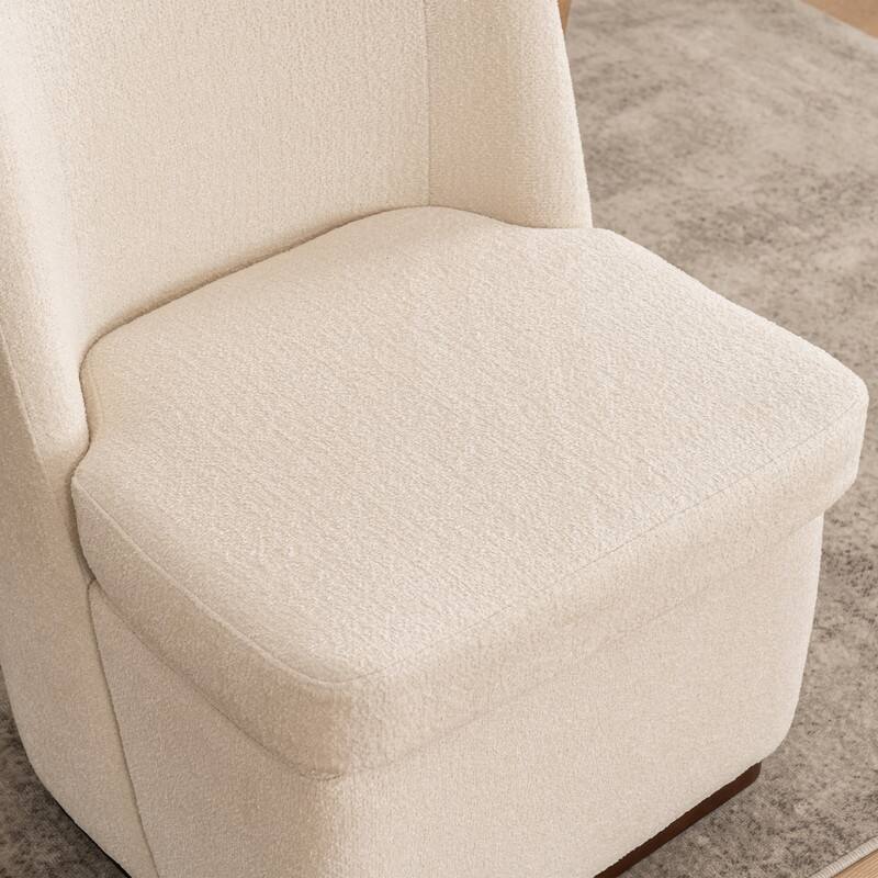 Modern Accent Chair Set of 4, Armless Chairs for Dining Room, Living Room, Bedroom
