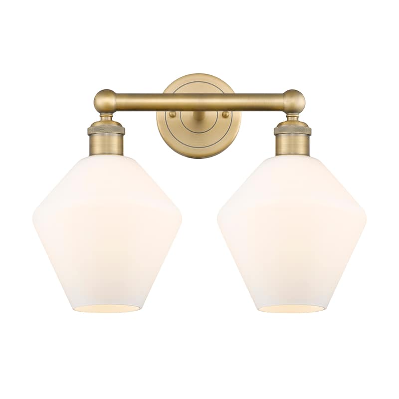 Innovations Lighting Cindyrella - 2 Light 17" Bath Vanity Light - Brushed Brass/Cased Matte White