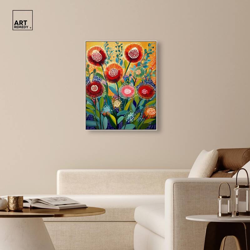 Vivid Flora I Canvas by Art Remedy