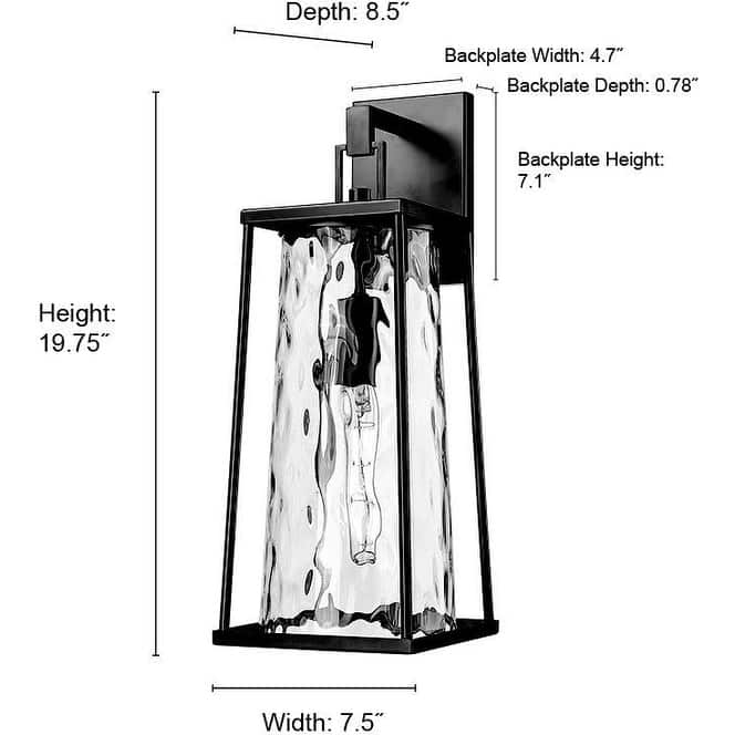 Millennium Lighting 10611 Dutton 20" Tall Outdoor Wall Sconce with
