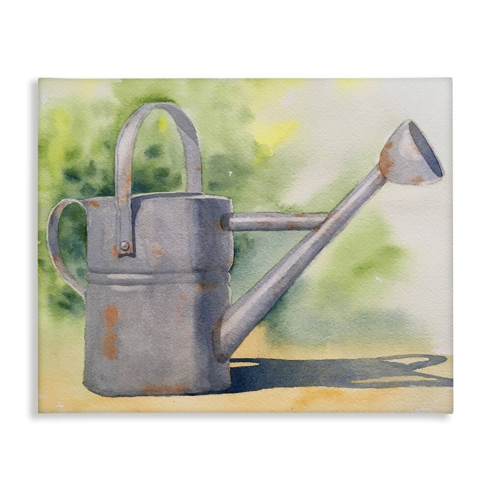 Stupell Country Watering Can in Garden Canvas Wall Art Design By Stephanie Fielden