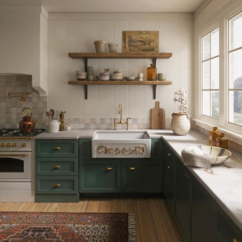 St. Ives Ornamental 33" Fireclay Kitchen Sink