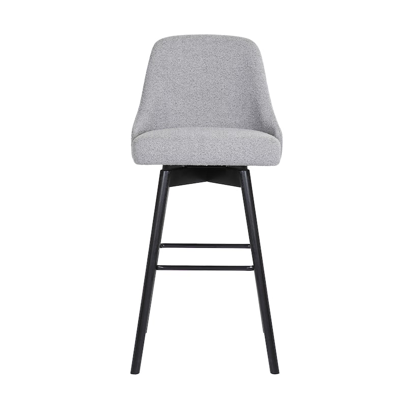 Sicily Faux Leather or Fabric Upholstered Swivel Counter or Bar Stool