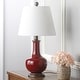 preview thumbnail 4 of 6, SAFAVIEH Lighting 25-inch Carolanne Red Table Lamp (Set of 2) - 14"x14"x23.5"