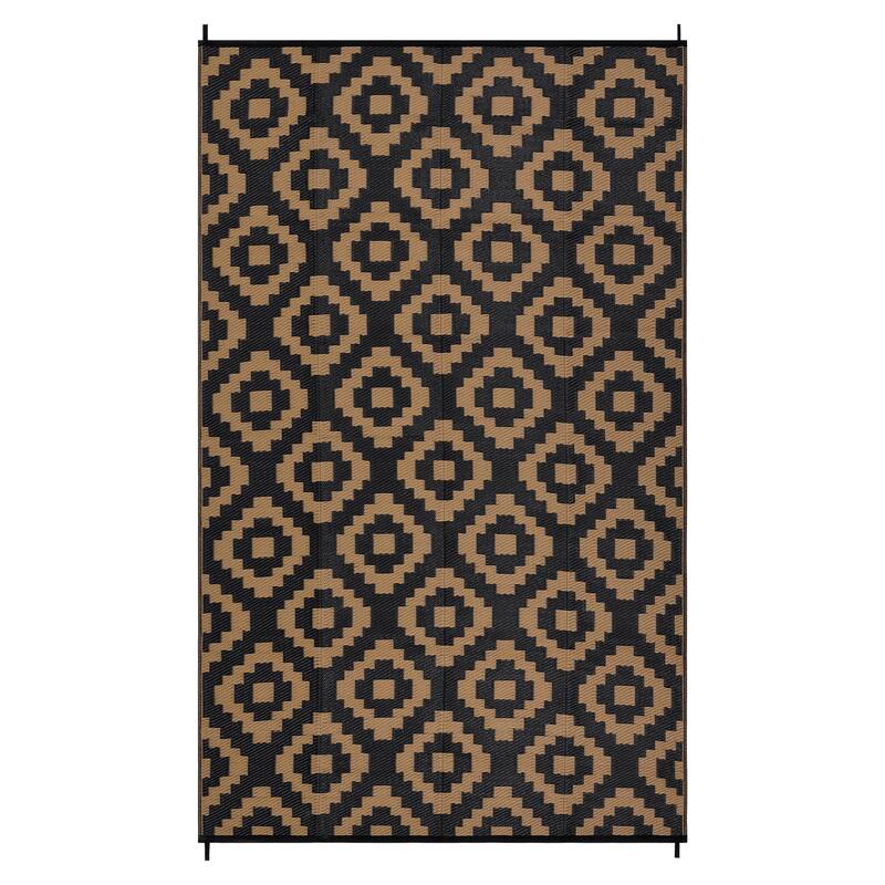 Outdoor Rug Waterproof Plastic Straw Rug Reversible Rug for Patios Decks Porch Camper Balcony Backyard