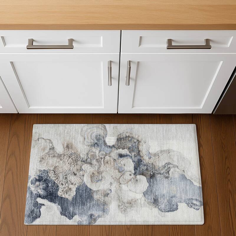 Premium Washable Super Soft Abstract Chic Mayfield Rug - Ivory - 1'8" x 2'6"