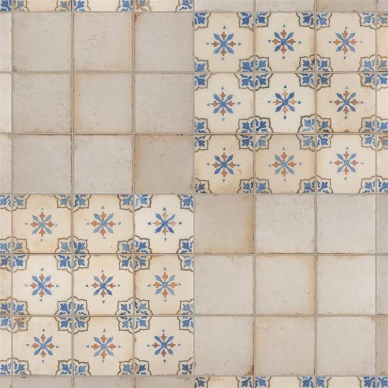 Merola Tile Mirambel Azul 13" x 13" Ceramic Floor and Wall Tile