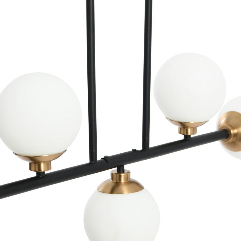 Robert Stevenson Lighting Lorne - Metal and Frosted Glass Chandelier