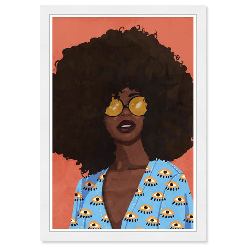 Wynwood Studio Prints Fashion and Glam Her Own Vibe Orange and Pumpkin Tropical Wall Art Canvas Print