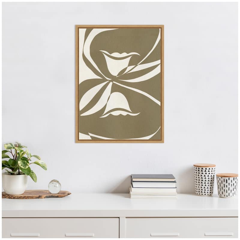 Kate and Laurel Sylvie Boundby Beauty 2 Framed Canvas by Shatha Al Dafai