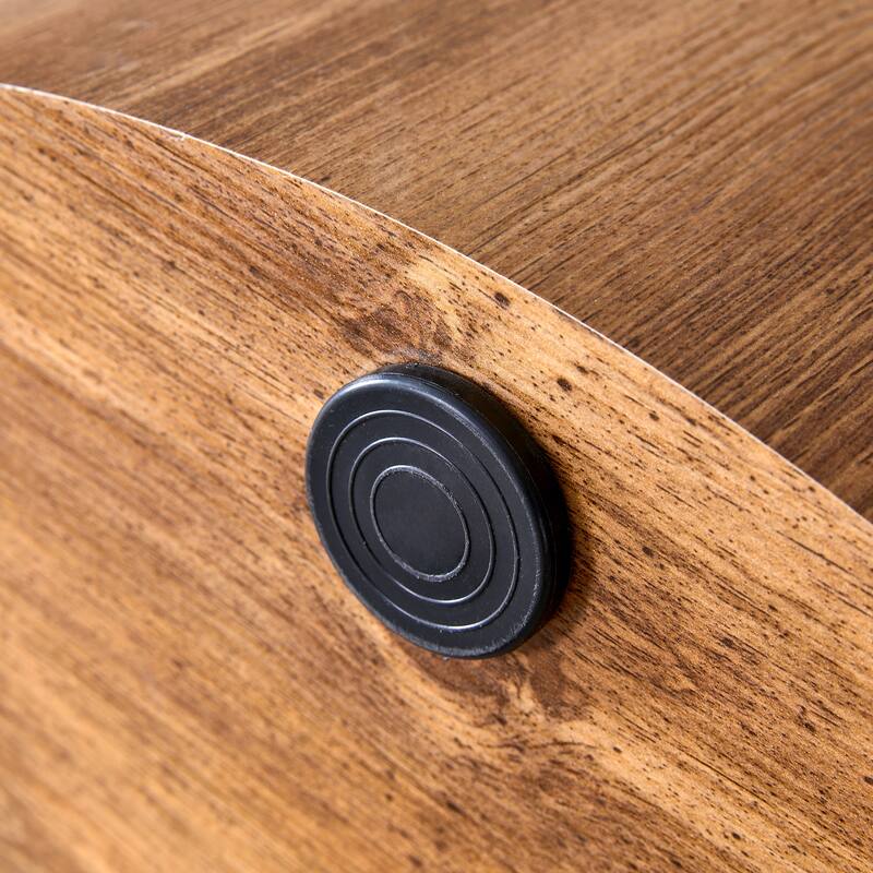 27.5" Modern Round Coffee Table with Fashionable Pattern and Stable Base for Living Room