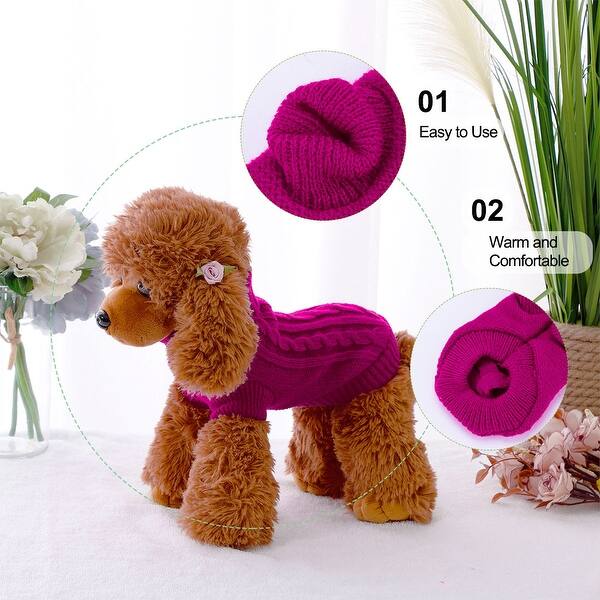 Shop Pet Dog Clothes Sweater Coat Warm Dogs Shirt Winter Pet