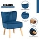 preview thumbnail 15 of 28, Costway Leisure Chair and Ottoman Thick Padded Velvet Tufted Sofa Set