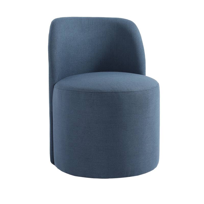 Modern Linen Upholstery Dining Chair Barrel Chair