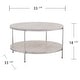 preview thumbnail 8 of 14, SEI Furniture Henderson Modern Faux Marble Round Coffee Table with Bottom Shelf