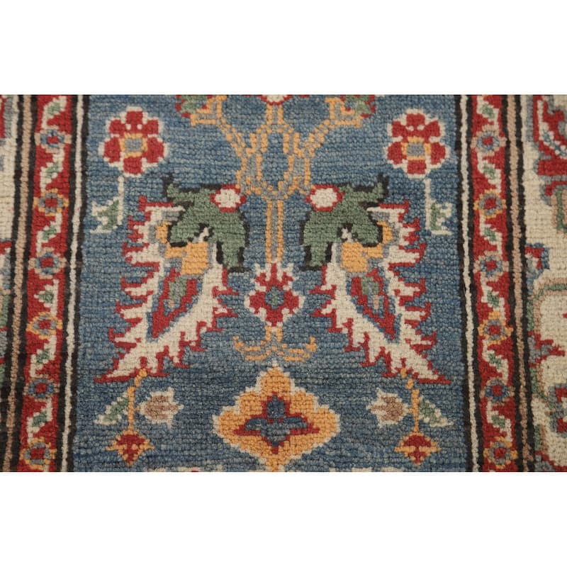 Kazak Runner Rug Handmade Oriental Floral Wool Carpet - 2'0" x 5'7"