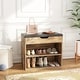 preview thumbnail 6 of 32, 24" Rustic Entryway Shoe Storage Bench Open Shelf (6 Pairs) Shoe Storage Cabinet