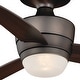 preview thumbnail 8 of 8, Adrian 44 in. Copper Bronze Low Profile Flush Mount Ceiling Fan, Dark Espresso Blades, LED Light Kit, Remote, 6 Speeds, DC Motor