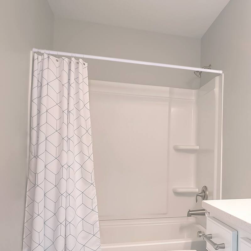 Design House 561001 White Classic Adjustable 36 to 63-inch Shower Rod