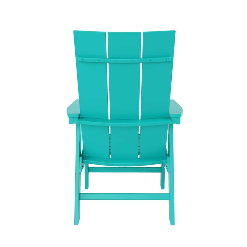 Polytrends Shoreside Hdpe All Weather Outdoor Patio Adirondack Dining Chair (1PC)
