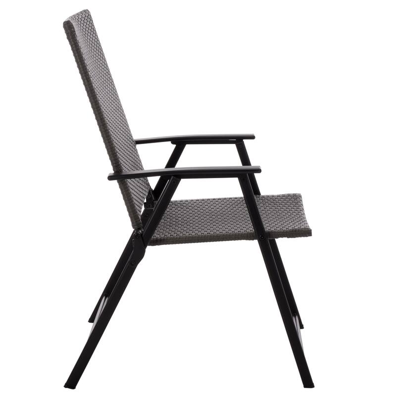 SAFAVIEH Outdoor Living Simon Folding Chair (Set of 2) - 23"W x 26"D x 38"H