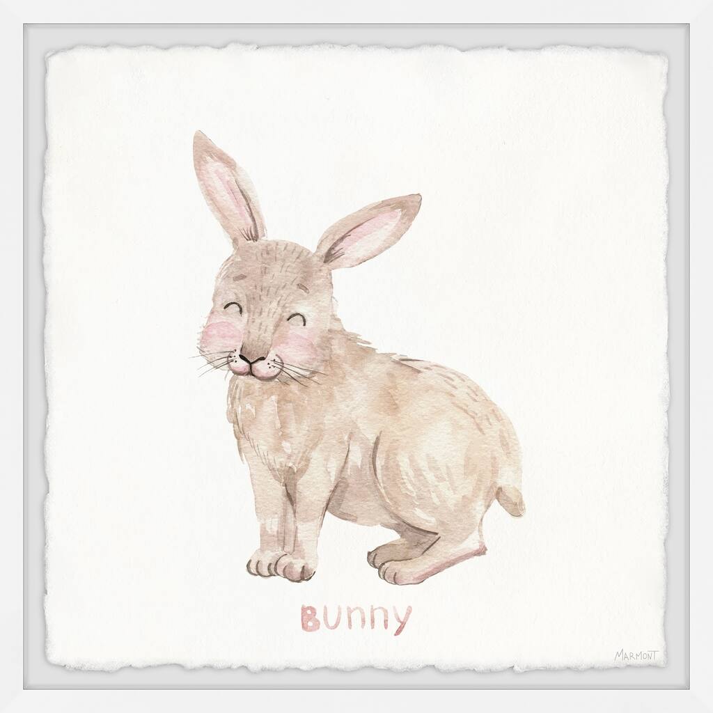 Sweet Little Bunny Framed Wall Art, Elegant Home Touch - Sophisticated Artwork for Refined Décor