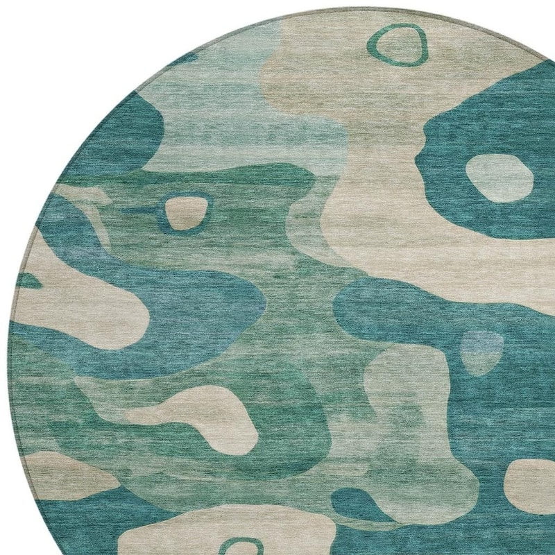 HomeRoots Abstract Transitional Rectangle Outdoor Rug