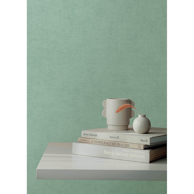 A-Street Prints Nuovo Aqua Faux Linen Wallpaper