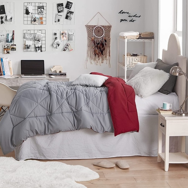 Ultimate Gray Scooter Red Reversible Twin XL Comforter On Sale