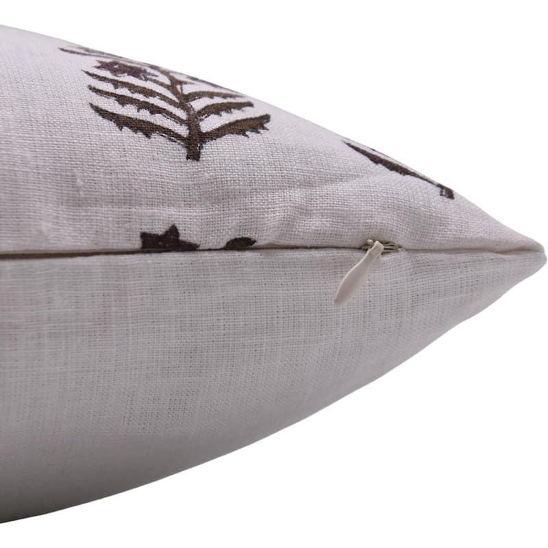Fabdivine Linen Handmade Block print pillow Cover