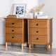 Middlebrook Bullrushes Solid Wood 3-Drawer Nightstand, Set of 2