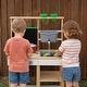 preview thumbnail 8 of 11, Teamson Kids Outdoor Wooden Mud Kitchen, Garden Playset, Kids Pretend Cooking Play Kitchen with Sink, Chalkboard, Backyard Toy