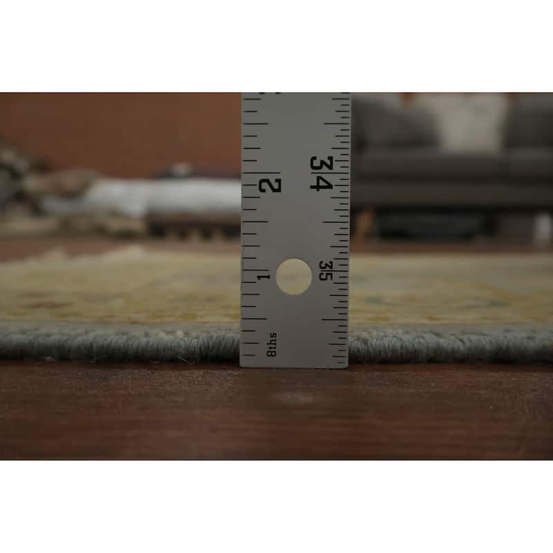 Hand Knotted Oriental 100% Wool Carpet Traditional All-Over Navy Blue & Blues Ziegler Area Rug - 3' 2'' X 2' 0''