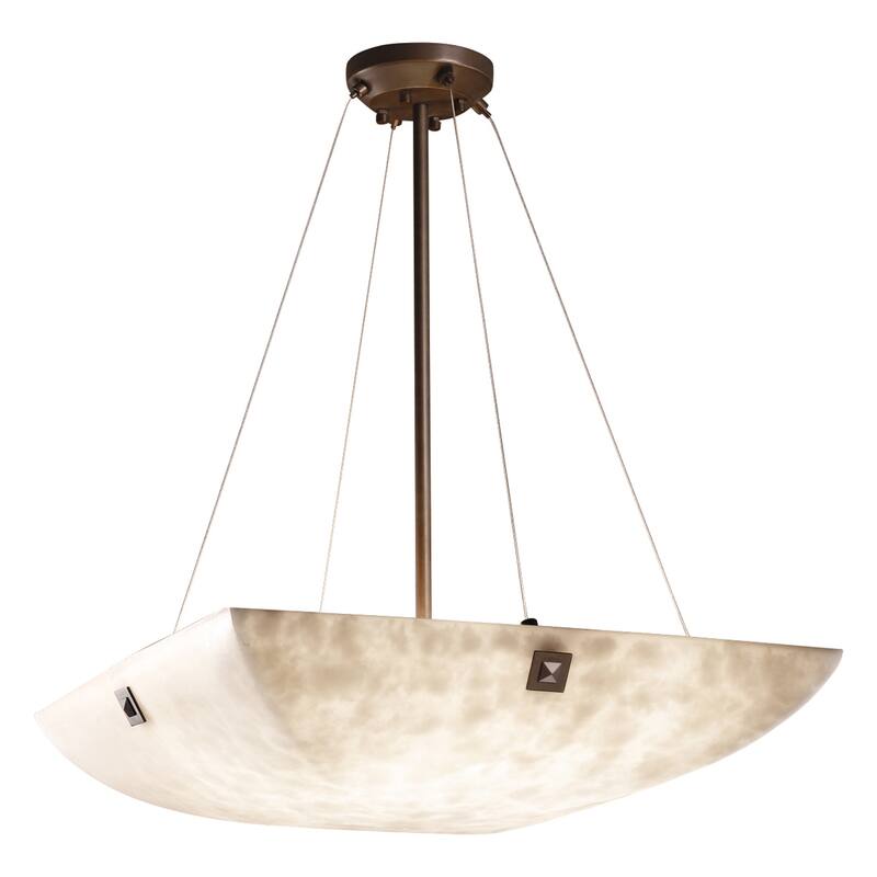 Justice Design Clouds Finials Dark Bronze 6-light Pendant