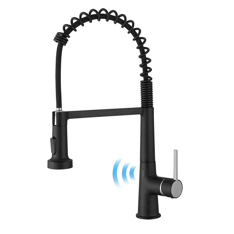Touchless Kitchen Sink Faucets with Pull Down Sprayer Kitchen Faucet with High Arc Single Handle Motion Sensor Device