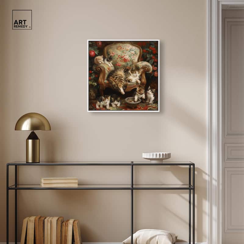 Lounging Cats Canvas by Art Remedy