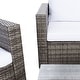 preview thumbnail 17 of 52, SAFAVIEH Outdoor Patio Furniture Machie 4-Piece Conversation Set
