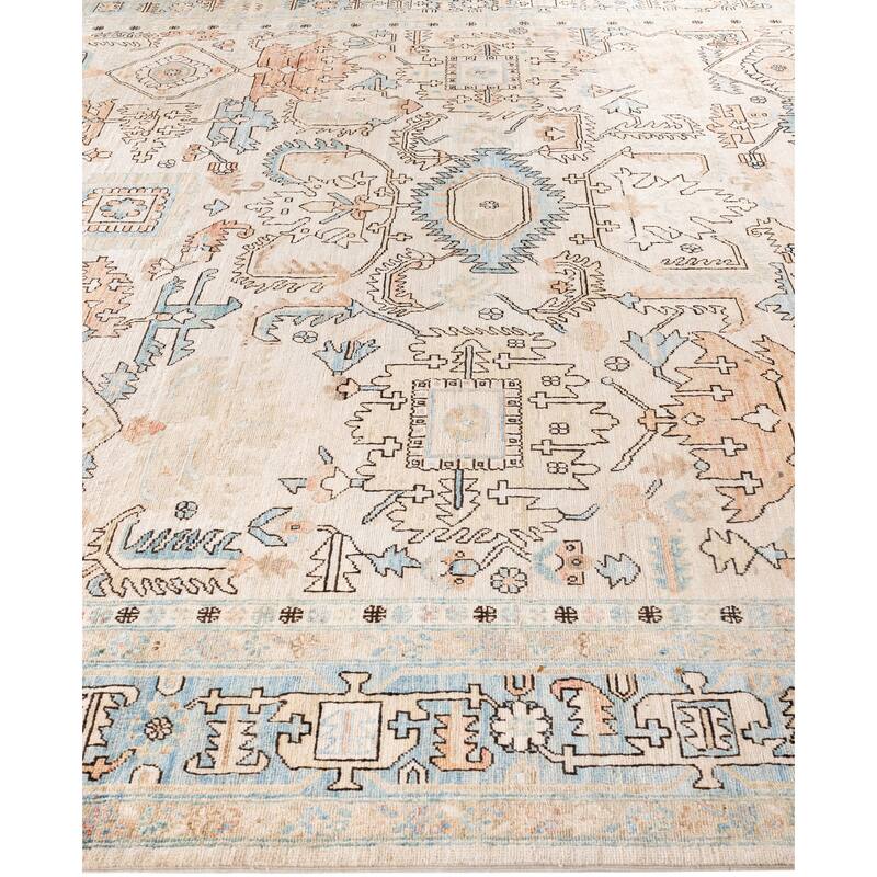 Serapi One-of-a-Kind Hand-Knotted Area Rug - Ivory - 9' 2" x 12' 2"