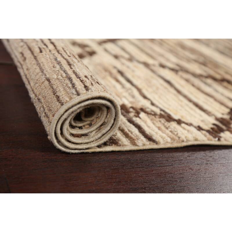 Contemporary Oriental Wool Gabbeh Kashkoli Area Rug Handmade Carpet - 3'2" x 4'11"