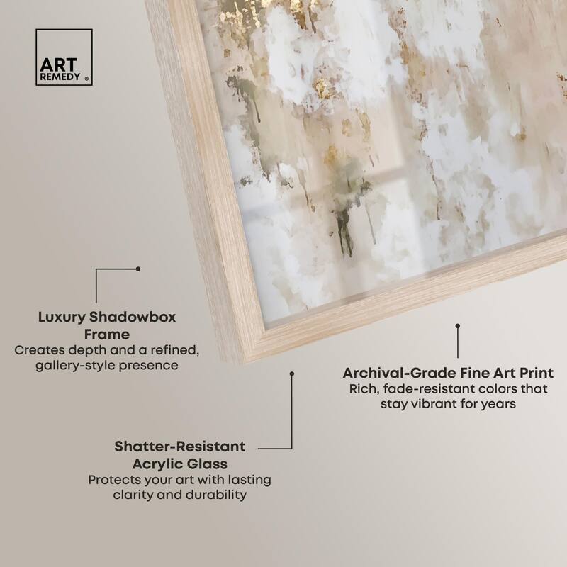 Golden Glimmer Gesture II Shadowbox by Art Remedy